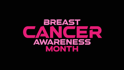 Breast Cancer Awareness Month minimal colorful typography design on a white or black background great for celebrating health awareness during Breast Cancer Awareness Month october pink ribbon graphics © CreatiPly