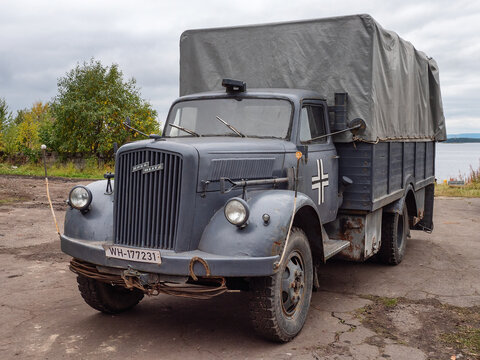 The Opel Blitz, a German medium-tonnage truck used by the Wehrmacht during World War II.