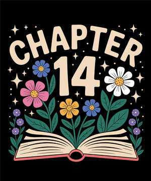 Chapter 14th Birthday Bookworm 14 Years Old For Book Lovers