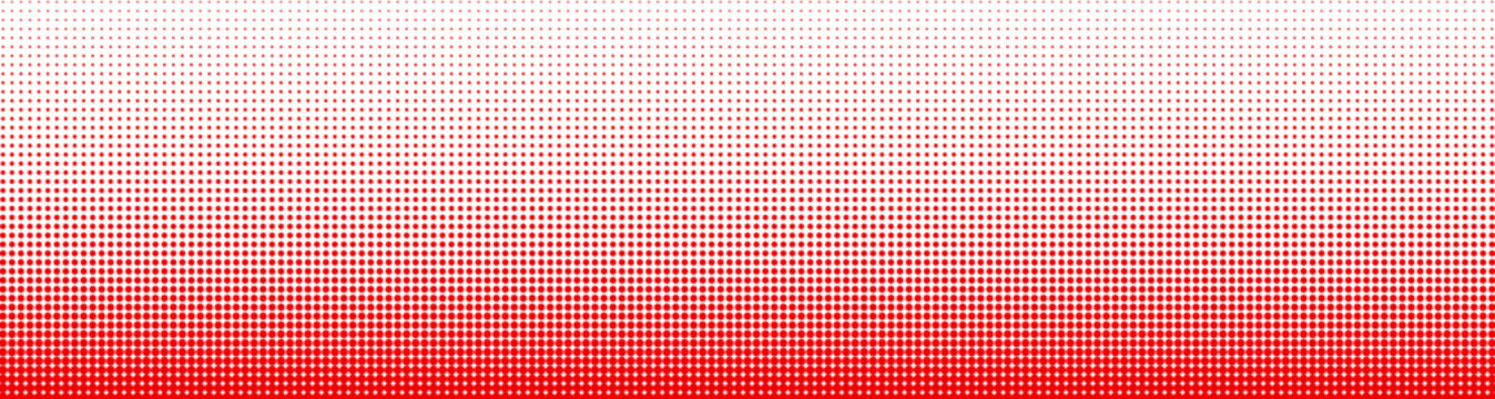 Halftone red gradient background. Dotted texture pattern. Fade distressed overlay. Polka dots gradation. Comic pop art. Abstract vector illustration