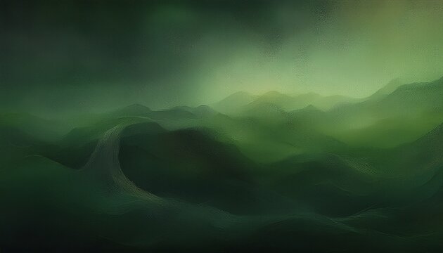 abstract dark green background with subtle texture and hazy variations features a moody earthy tone suitable for various design projects blurred green background