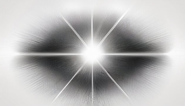 glowing light effect overlay with sun flare rays on white background