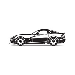 Fototapeta premium Exotic Supercar Silhouette Logo Design