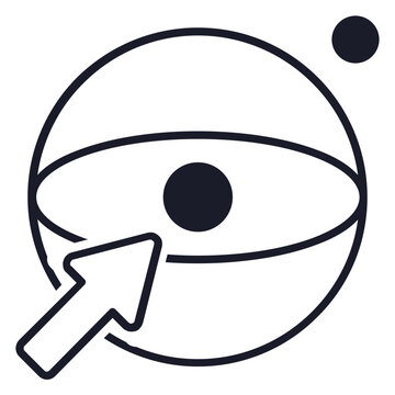 Qubit Outline Icon