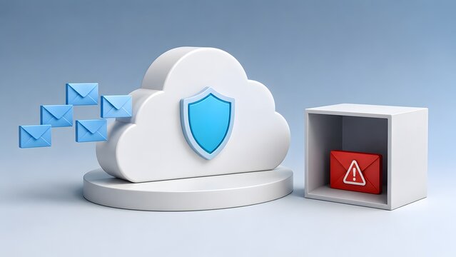 Cloud computing email security and spam filtering system isolating dangerous phishing threats in a secure quarantine environment