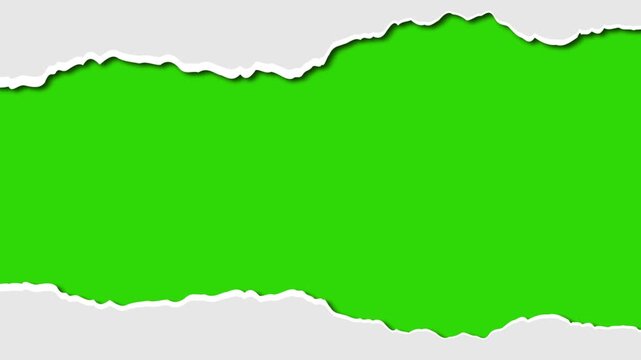 Ripped Paper Transition with Green Screen Chroma Key, Torn Hole Reveal Wipe, Organic Scene Change for Video Editing
