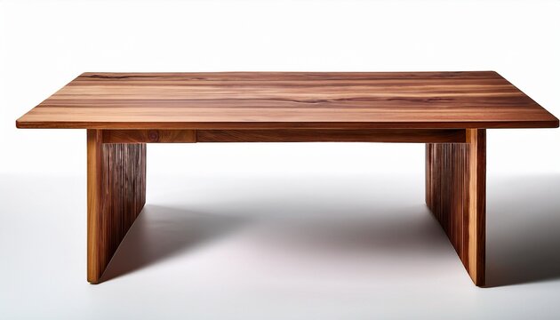 modern wood table furniture piece isolated on a white background or white background ideal for interior design home decor catalog visuals and architectural mockups