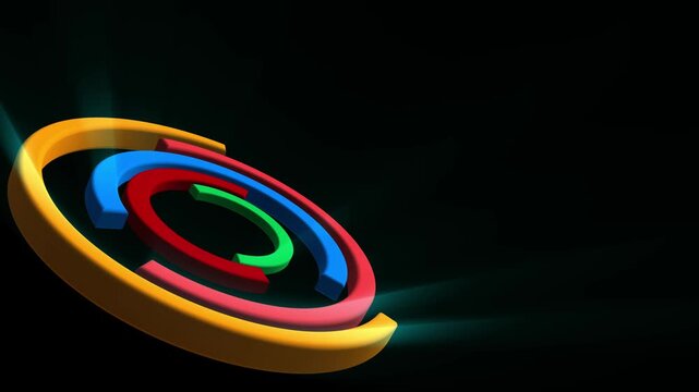 abstract background with 3d circle suitable for text animation background 
