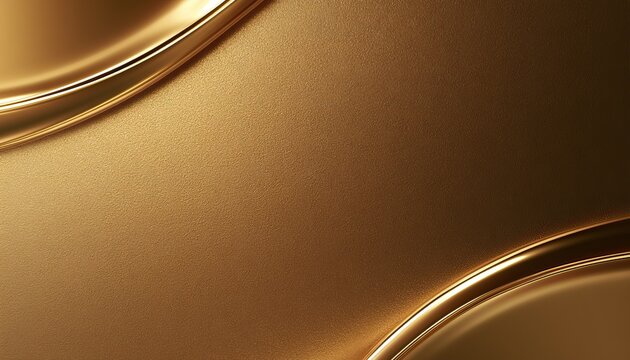 Elegant Gold Metallic Waves Abstract Background.