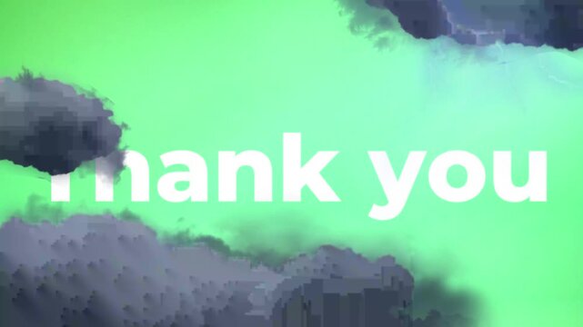 green screen thunderstorm black cloud thank you font