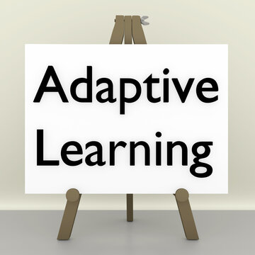 Adaptive learning course concept illustration