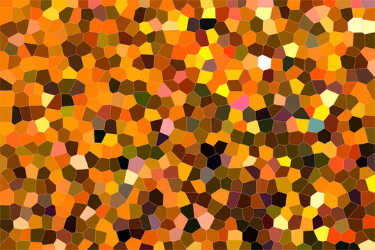 Abstract mosaic pattern with vibrant warm autumn colors