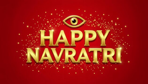 Happy Navratri celebration greeting with colorful abstract pattern and traditional festive art. Happy Navratri wishes with colorful poster.