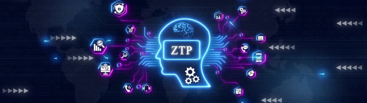 Zero touch provisioning (ztp) network automation and digital transformation concept