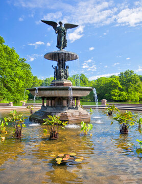 Bethesda Fountain located in Central Park, New York City