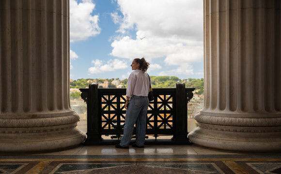 Taking in the view from Altare della Patria terrace
