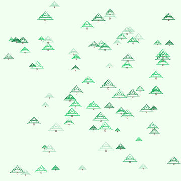 Minimalist Geometric Christmas Pine Tree Seamless Pattern Background