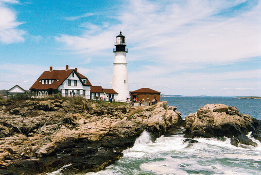 Portland Head Light lighthouse in Cape Elizabeth, Maine