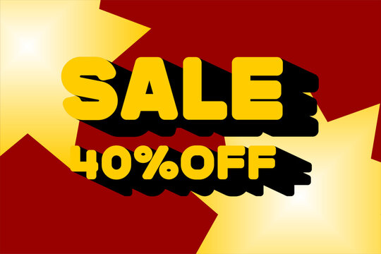 Sale 40% off discount advertising banner