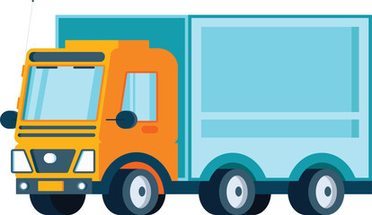 Naklejka premium Truck Transport Vector Illustration
