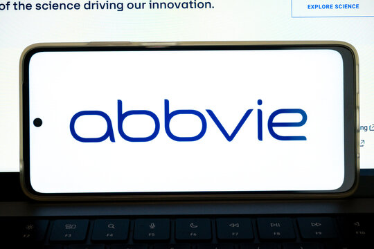 Abbvie company logo on a mobile communicator