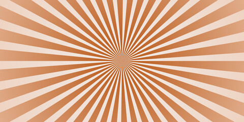 Fototapeta premium Premium amber and rose sunray sun ray background. Radiating sunburst rays bursting from the center. Abstract vector design for branding, flyer and wallpaper.