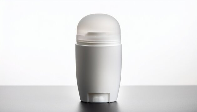 a white deodorant stick on a white background studio shot