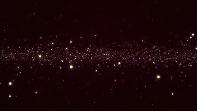 Glowing Particles Forming Cluster Pattern on Dark Background, Tech Design