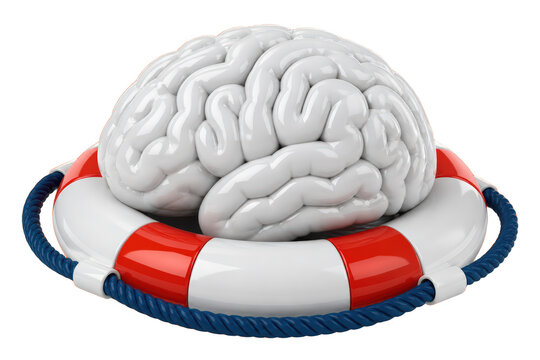 Glossy brain in lifebuoy