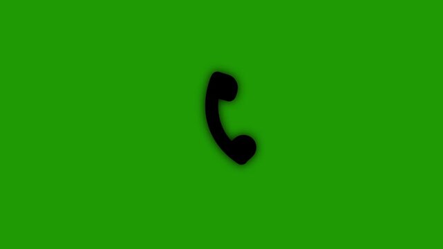 glowing call icon call center contact us customer support concept vector graphic animation asset...