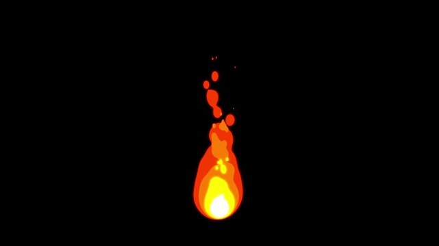Bright orange yellow fire flame graphic suitable for branding, logos, icons, and digital designs with a simple and minimal art style.