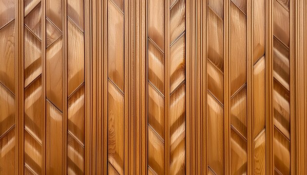 seamless background of honey brown wooden wall panel natural wood paneling texture decorative accent wall or acoustic panel design repeating pattern