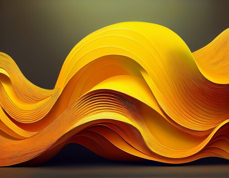 bright irregular curved yellow shape