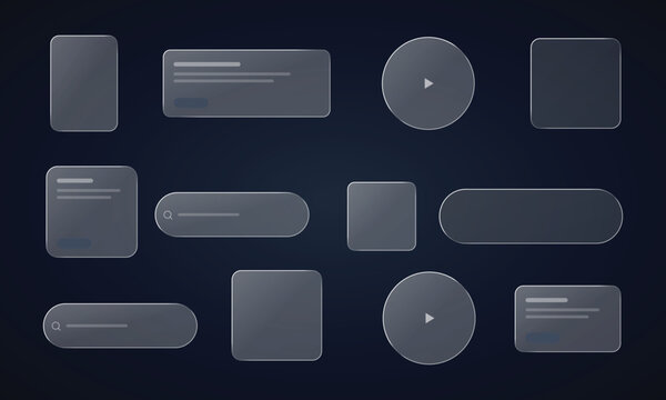 Professional Glassmorphism UI-Kit Bundle &ndash; Frosted Glass Cards, Search Fields, Media Controls & Modern Interface Components for Web and Mobile Apps-1