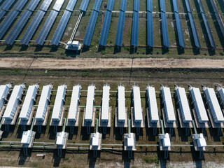 aerial view of solar panels and energy storage units © zhu difeng
