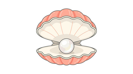 Oyster Shell Unveiling a Lustrous Pearl © Soheh