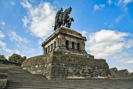 Monumental Statue of Emperor Wilhelm I at Deutsches Eck in Koblenz