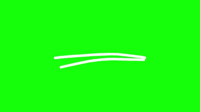 4K double white doodle hand-drawn underline animation, sketch motion graphic for line marker text and underline accent element for video editing and presentation.
