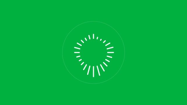 Circular audio spectrum wave isolated on chroma key green background, voice recognition and sound