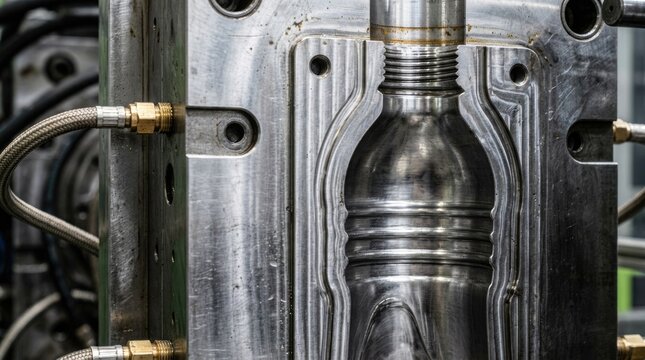 Industrial Plastic Bottle Blow Molding Machine with Metal Mold in Manufacturing Factory