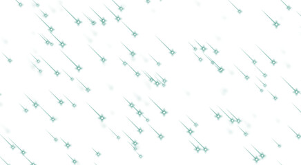 Obraz premium Falling teal streaks resembling rain digital raster pattern on transparent background aqua lines drops illumination