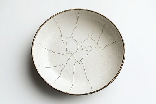Concept image of damaged ceramic object highlighting imperfection minimalism and raw aesthetic.