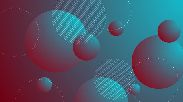 Abstract background with overlapping circles soft gradients and dotted rings animation, Abstract modern geometric design for wallpaper or banner