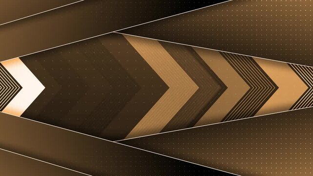 Abstract geometric background with layered chevron arrows diagonal bands and dotted texture for modern design projects animation