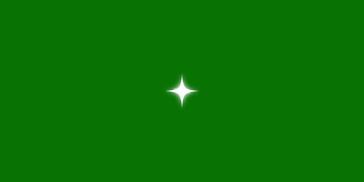 Twinkle star sparkling and rotating on vibrant green screen background, vector, doodles style stars blinking effects, effective for festive holiday videos