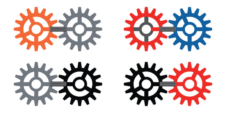 Gear Rack Line Art Minimal Abstract Mechanical Transmission System Symbol for Engineering Machinery Component Design Vector Illustration
