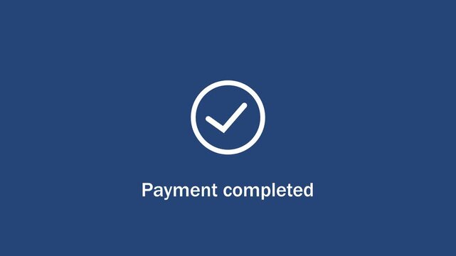Digital payment confirmation animation featuring a clean minimalist checkmark and smooth motion transition for e-commerce checkout success screens and secure financial transactions