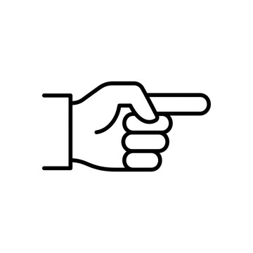 Hand pressing a lever icon