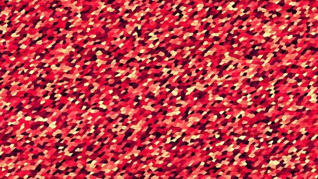 Abstract red mosaic texture background with geometric stained glass cellular pattern