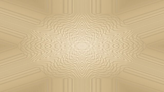 Symmetrical abstract cream guilloche pattern background with geometric rosette ornament for certificate